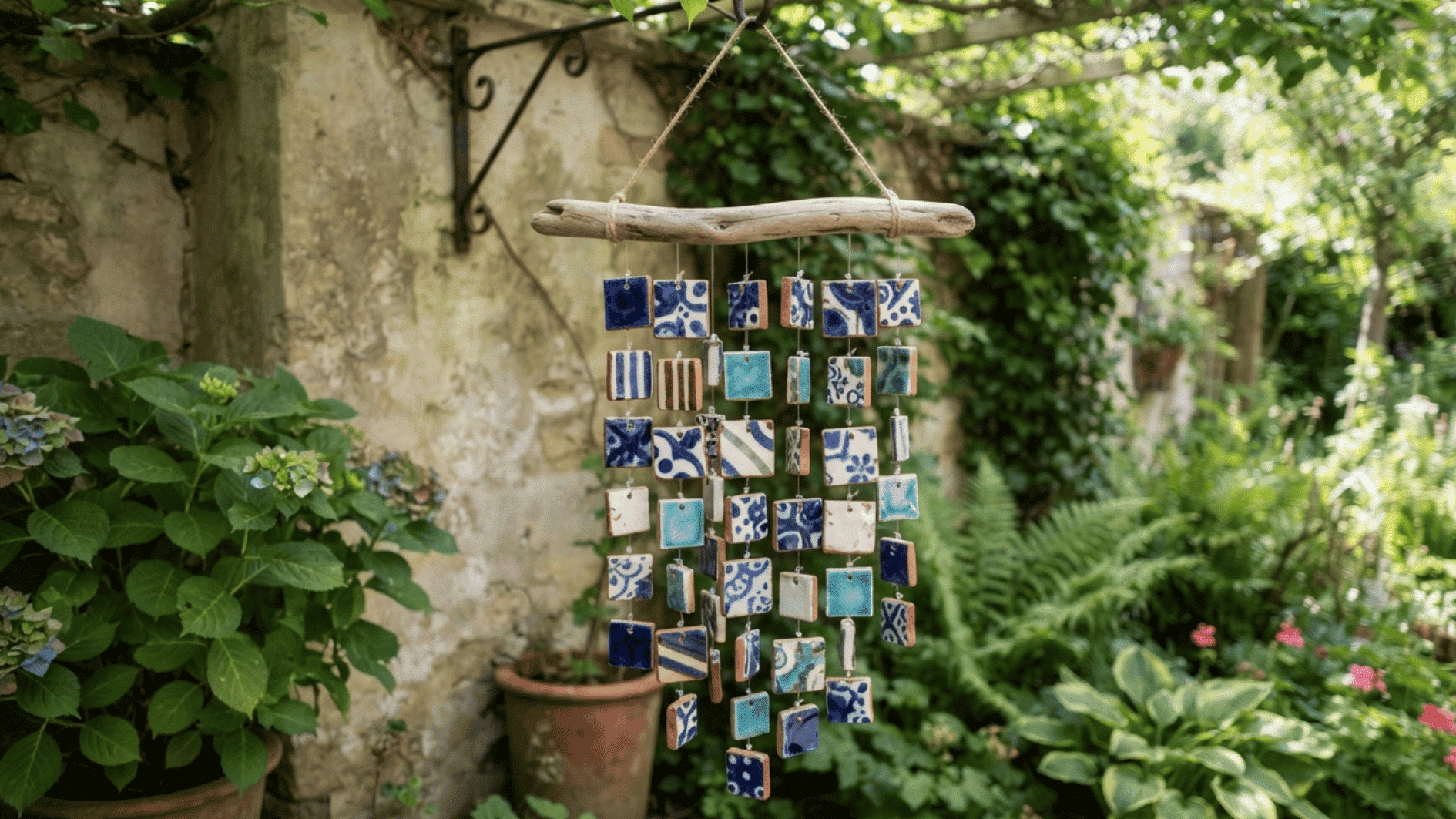 ceramic tiles wind chimes