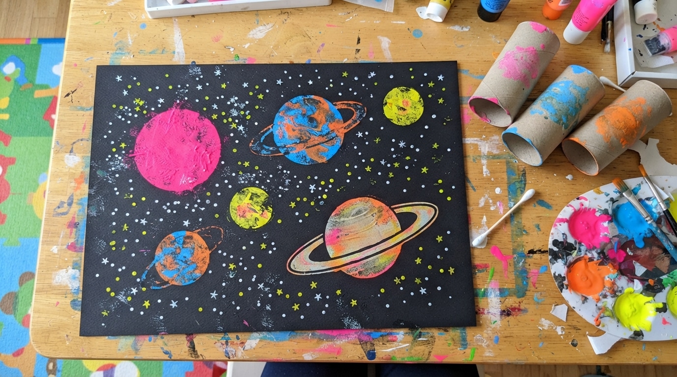 Child's space craft project