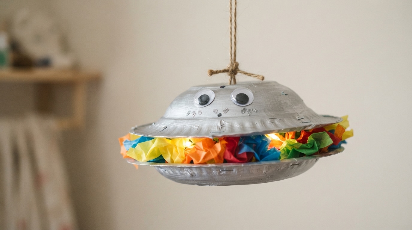 Paper plates with googly eyes