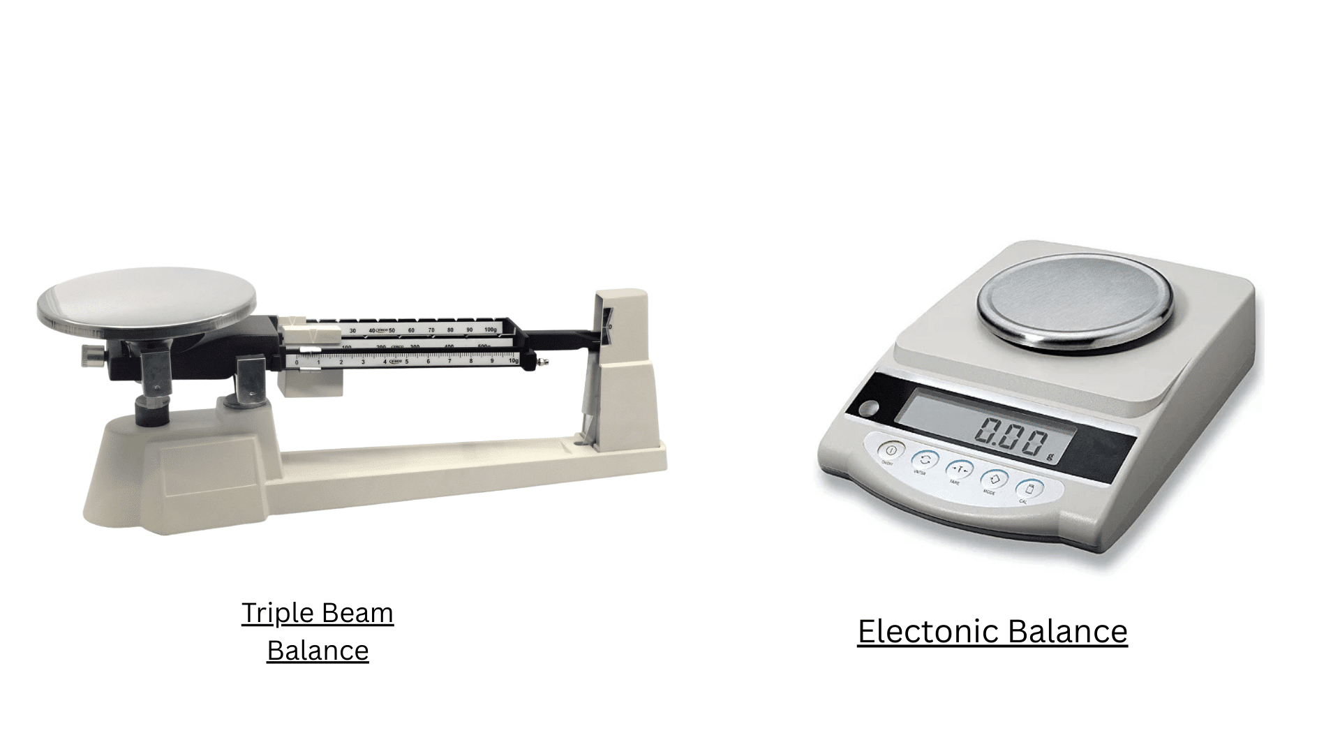 triple beam balance and electronic digital weighing scale