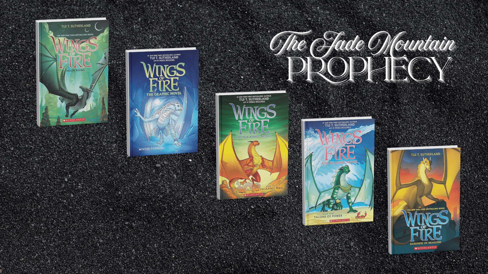 wings of fire the jade mountain prophecy collection with multiple dragon book covers including graphic novels